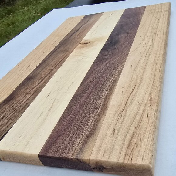 Handmade Cutting Board Walnut And Maple 9.5 X 15 inches